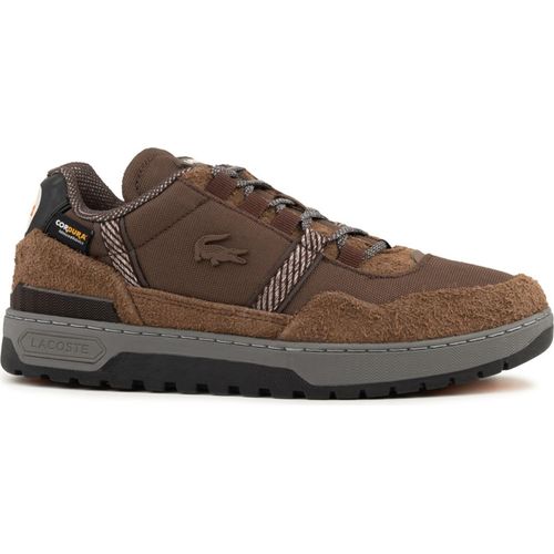 LACOSTE T-Clip Winter Low 224 - Herren Sneakers Winterschuhe Cordura Braun 748SMA00377B8 , EU 42 UK 8