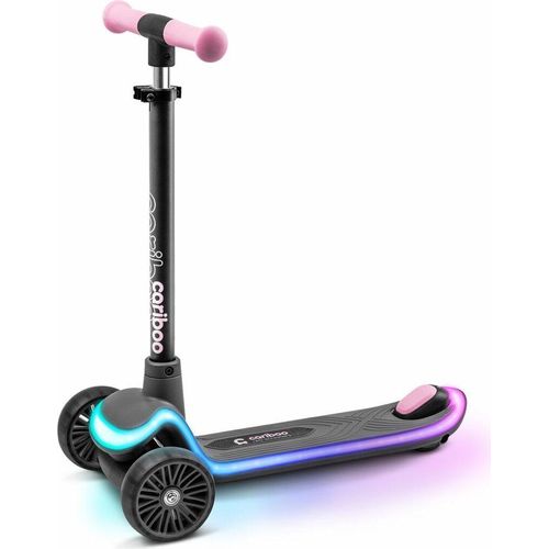 Dreirädriger Kinderroller Cariboo LEDstar, pink