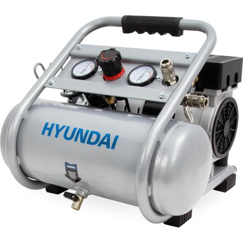 HYUNDAI Silent Kompressor SAC75008 (9 bar, 8L, tragbar, ÖLFREI, 49 dB, 750 W / 1 PS)