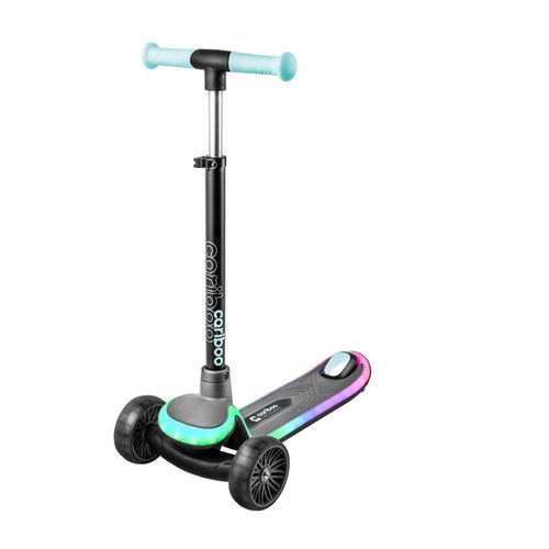 Dreirädriger Kinderroller Cariboo LEDstar, blau