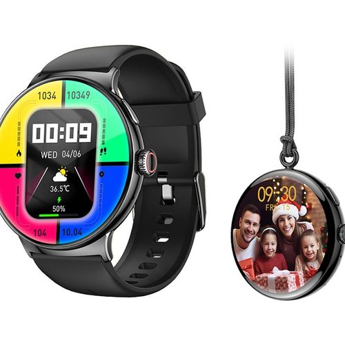 Eko, Bluetooth 5.2 IP67 Connected Watch mit Silikonarmband, Schwarz