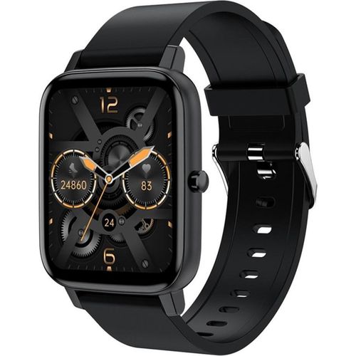 Eko, Elegante Connected Watch 5.0 mit verstellbarem Silikonarmband, Schwarz
