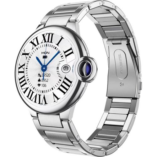 Eko, Connected Watch 5.0 mit Mikrofon und Stahlarmband mit Faltschließe, Silber