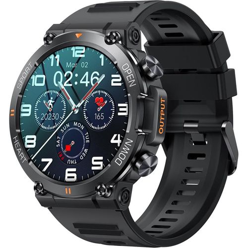 Eko, Sport Touchscreen Connected Watch 5.0 mit Diebstahlsicherung, Schwarz