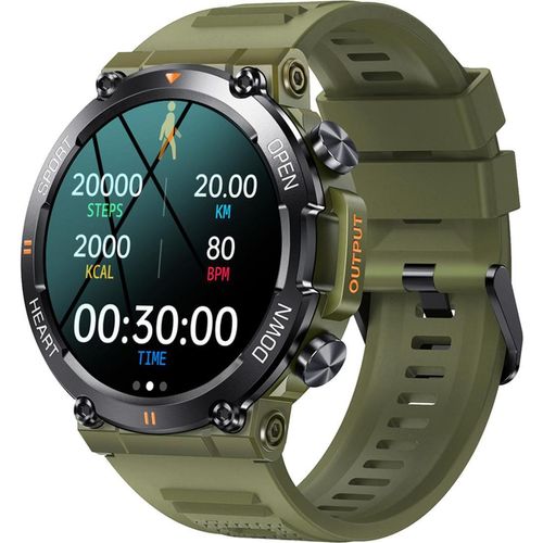 Eko, Sport 5.0 Touchscreen Connected Watch mit Diebstahlsicherung, Khakigrün