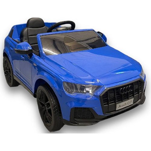 Kinder Elektroauto Audi Q7 mit zwei Motoren+LED+FB+Audio Modul blau