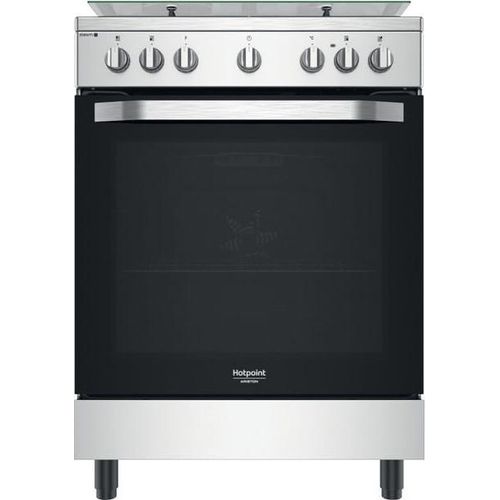 Hotpoint HS68G8PHX/E/1 Freistehender Herd A Elektro Gaskochfeld Schwarz, Edelstahl