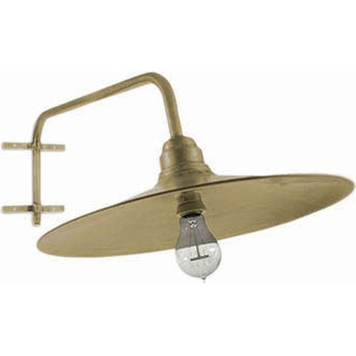 Außenleuchte Wand Echt-Messing E27 IP23 41 cm breit in Messing Maritim Wandlampe außen