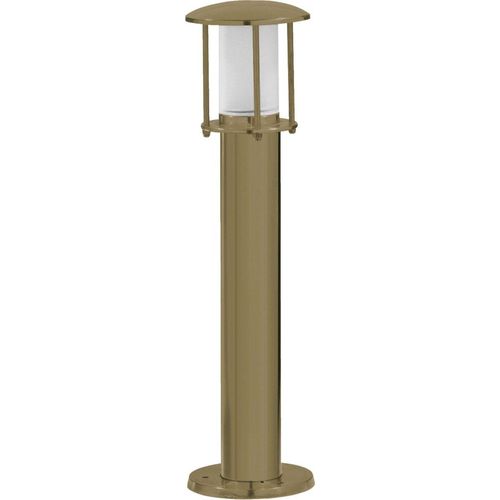 Außenleuchte Glas Messing E14 IP53 50 cm in Weiß rund Maritim Außenlampe