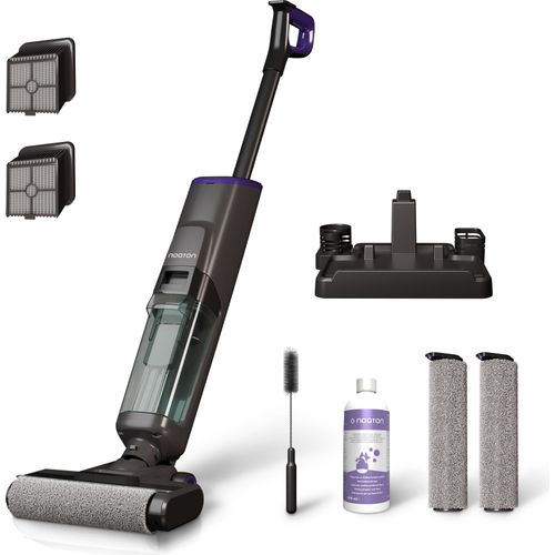 Noaton Nass-Trocken-Sauger, Selbstreinigung Kabelloser Bodenreiniger, mit Dual-Tank-Design, Selbstreinigung, HEPA-Filter, LED-Anzeige