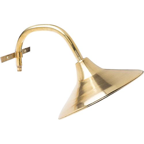 Außenwandleuchte Messing massiv B: 26 cm IP23 in E27 Vintage Außenleuchte Wand