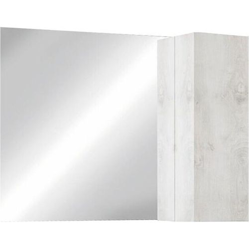Designspiegel mit Aufbewahrung, 92x75cm, Kollektion CISA, in glänzendem Weiß