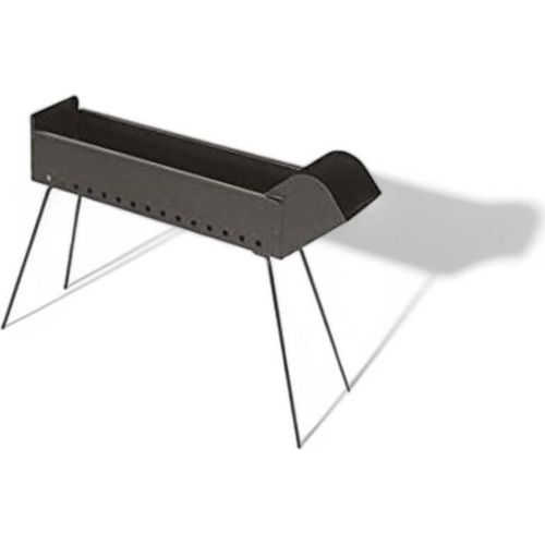 Stahl-Holzkohle-Spießkocher 80x14xH65 cm