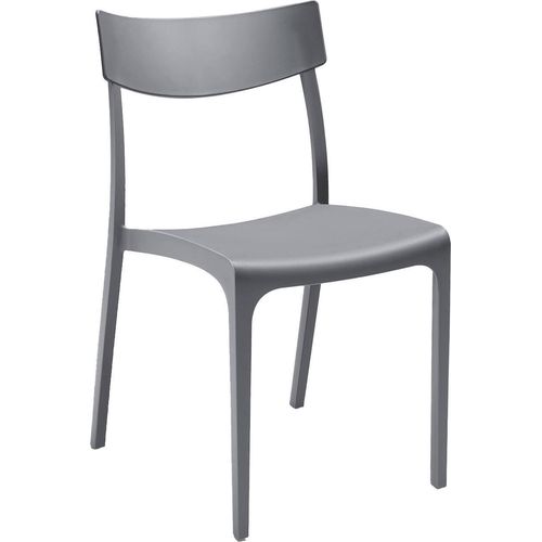 Gartenstuhl Lupia, Gartensitz, Outdoor-Stuhl, Outdoor-Sessel, Italy, 54x46 h80 cm, Grau