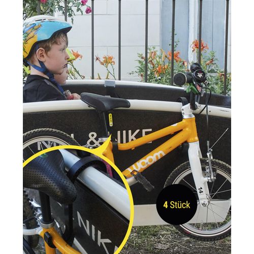 Frank Bike Holder M | Kinderfahrrad-Halterung Lastenrad - 4x Transporthaken für Babboe, Bakfiets, Muli Cargobikes - Halterung Lastenrad Laufrad
