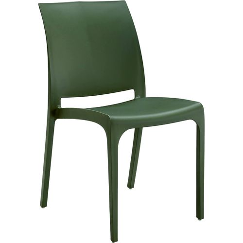 Gartenstuhl Miranda, Gartensitz, Outdoor-Stuhl, Outdoor-Sessel, Italy, 54x46 h80 cm, Grün