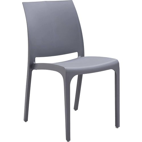 Gartenstuhl Camo, Gartensitz, Outdoor-Stuhl, Outdoor-Sessel, Italy, 54x46 h80 cm, Grau