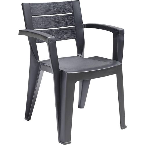 Gartenstuhl Camogli, Gartensitz, Outdoor-Stuhl, Outdoor-Sessel, Italy, 60x58 h79 cm, Anthrazit