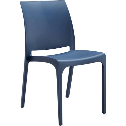 Gartenstuhl Miranda, Gartensitz, Outdoor-Stuhl, Outdoor-Sessel, Italy, 54x46 h80 cm, Blau