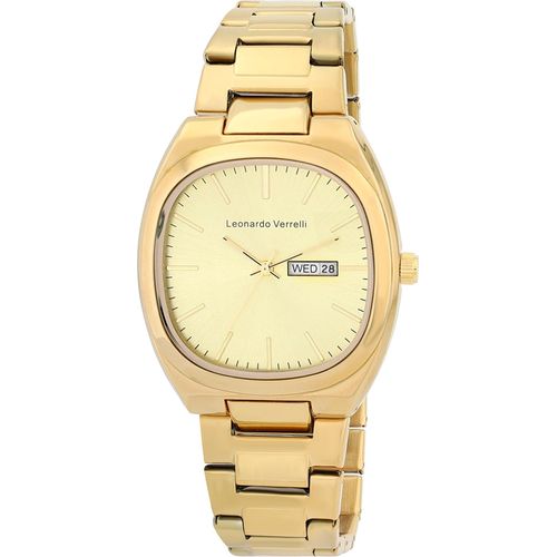 Leonardo Verrelli Tonneau-Herrenuhr, Edelstahlarmband