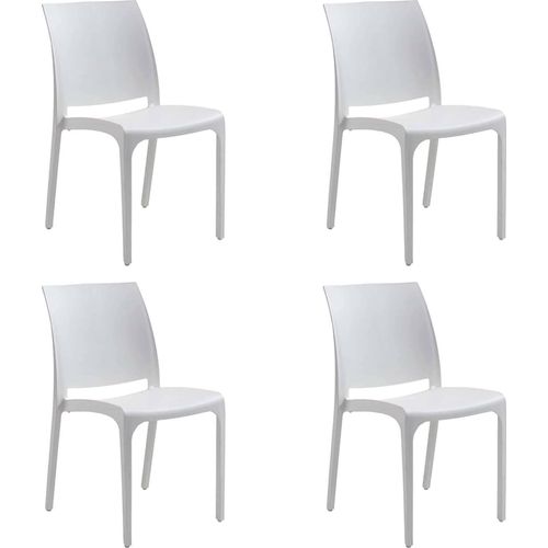 Gartenstuhl Dusanbe, Gartensitz, Outdoor-Stuhl, Outdoor-Sessel, Italy, 54x46 h80 cm, Weiß
