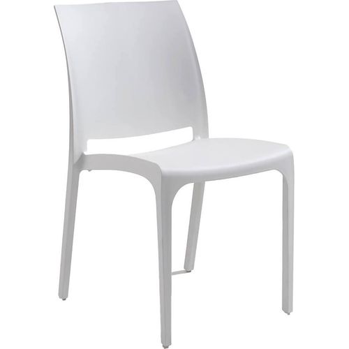 Gartenstuhl Miranda, Gartensitz, Outdoor-Stuhl, Outdoor-Sessel, Italy, 54x46 h80 cm, Weiß