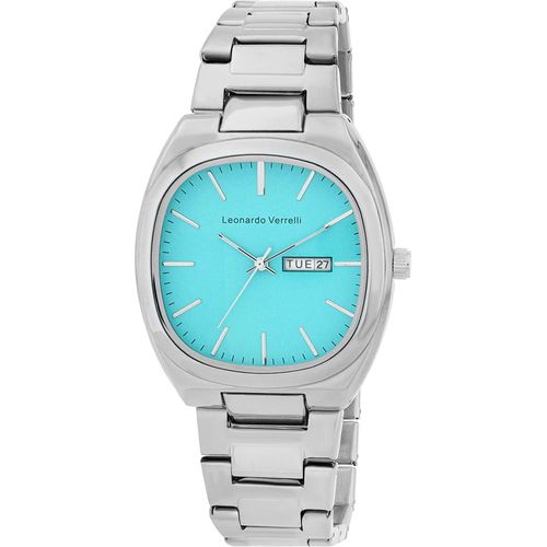 Leonardo Verrelli Tonneau-Herrenuhr, Edelstahlarmband