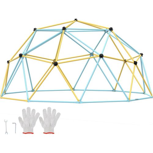 Kletterkuppel, 3,66 m geometrisches Kuppel-Kletterspielzentrum für Kinder von 3 bis 10 Jahren, Klettergerüst 340 kg Tragfähigkeit, mit Klettergriff, Outdoor-Spielgerät Garten Hinterhof