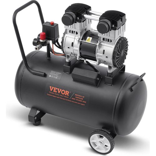 Kompressor 60L Luftkompressor 125PSI Druckluft 1,25kW Flüsterkompressor