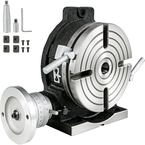 Teilapparat Rundtisch 200mm Rundteiltisch Horizontal-Vertikal Teilkopf Teilapparat schwenkbar zum Fräsen und Bohren