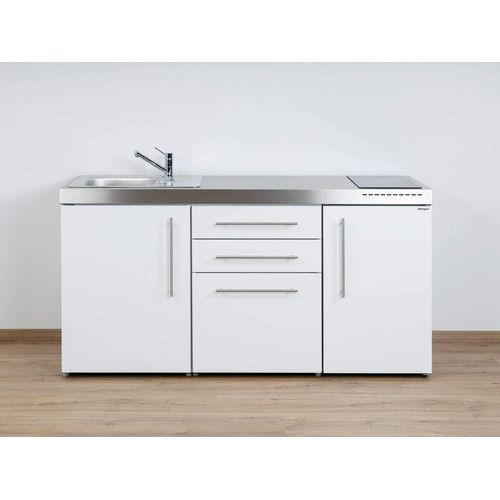 Stengel Miniküche Premiumline MP 170 Weiß mit Kühlschrank