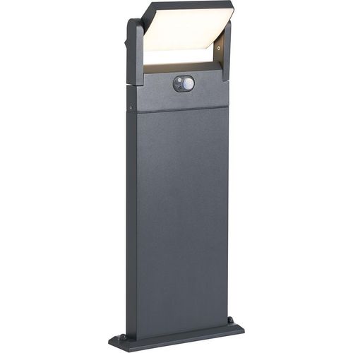 QAZQA - Modern Außen-Wegeleuchte Dunkelgrau mit Bewegungssensor 60cm IP54 Solar - Judge I Außenbeleuchtung - Kunststoff Rechteckig - I (nicht austauschbare) LED