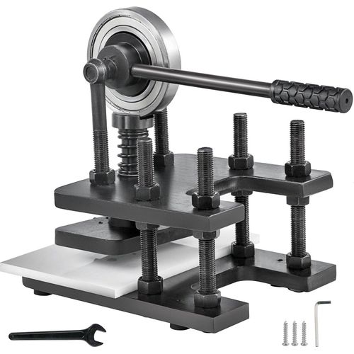 18X12cm Leather Embossing Machine Manuell Leder Prägemaschine Kaltziehstahl Leather Cutting Machine Lederschneidemaschine für Leder Stoff Papier Folie