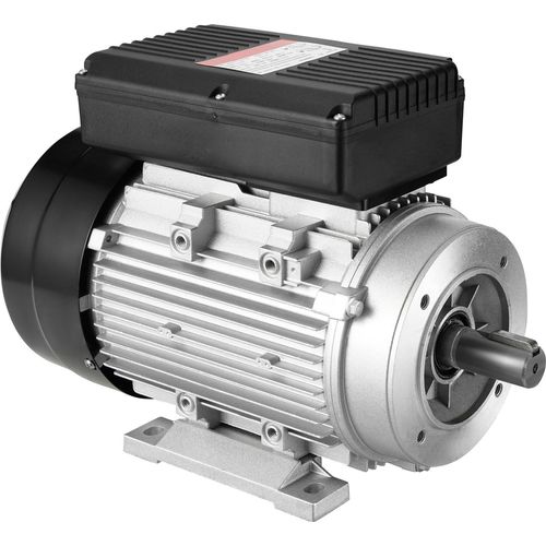 SucceBuy Elektromotor, Luftkompressormotor, einphasig, 9,85 A, 220–240 V, 1,5 kW, 1400 U/min, 90 l B34-Rahmen, 24 mm Keilwelle, Rechts-/Linkslauf für landwirtschaftliche Maschinen und allgemeine Geräte