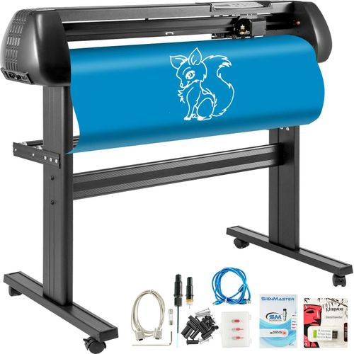 Schneideplotter, Plottermaschine Max. 720 mm Papiervorschub, Vinyl Schneideplotter, Folienplotter, Vinyl Schneideplotter Maschine, Schnittgenauigkeit 0,01 mm, Hobby Plotter, 3 Klingen Inkl.