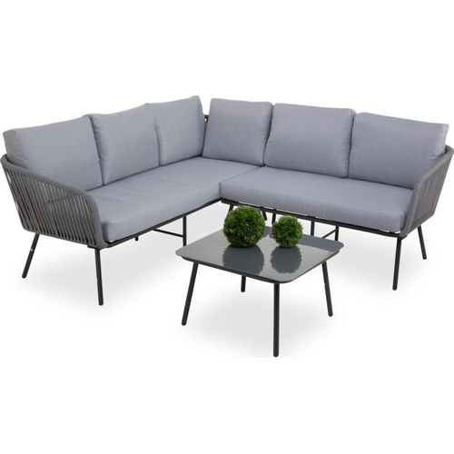 casa NOVA Lounge-Set CONNER BHT 180x75x45 cm grau Gartenset Loungemöbel