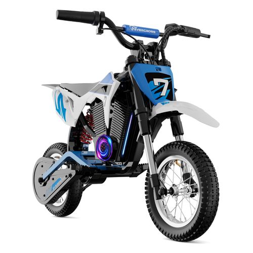 EVERCROSS TECH EV12M PRO Kinder-Elektromotorrad, 15 km große Reichweite, mit Bluetooth-Musik, Bunte Lichter Elektro Motorrad