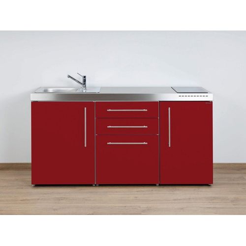 Stengel Miniküche Premiumline MP 170 Bordeauxrot mit Kühlschrank
