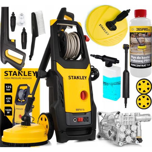 Stanley Druckreiniger 1600W 190Bar Mit Aluminiumpumpe Und Zubehör