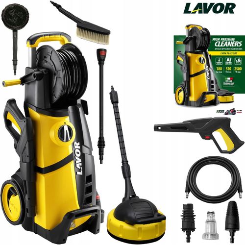 Leistungsstarker Lavor Druckreiniger 180 Bar 2500W, Turbodüse, 8M Schlauch, Abs