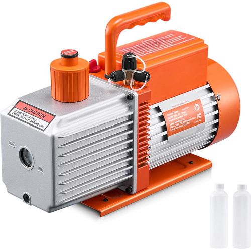 SucceBuy 9 CFM Vakuumpumpe, 2-stufiger Drehschieber, HVAC R134a R22 R410a, Auto-AC-Wartung, Harzentgasung, Ölflasche inklusive