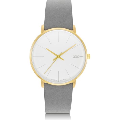Original Audi Uhr, Damen, gold/weiß/grau Armbanduhr Damenuhr