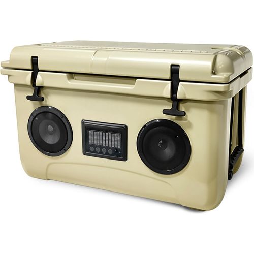 NooMii ColdBeats 45 – Kühlbox mit integriertem Bluetooth-Lautsprecher | 45L Volumen: Light Grey Farbe: Light Grey