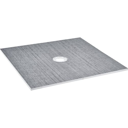 SucceBuy Duschschwellen-Set, 1828 x 1828 mm Duschwannen-Set mit 160 mm zentralem Ablauf, leichtes EPS-Installationsset mit 2 wasserdichten Tüchern und Gefällestäben, ideal für Badezimmer