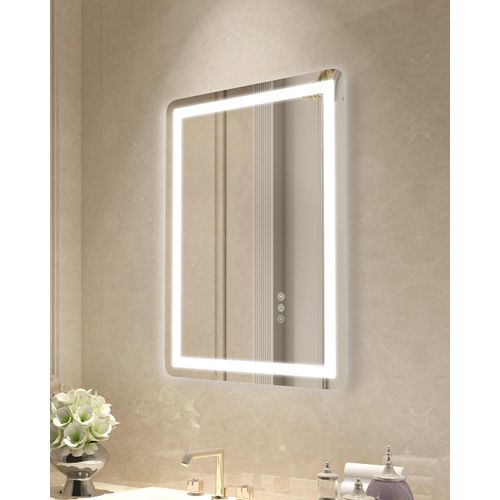 LED Badezimmerspiegel Kosmetikspiegel 3 Farben Wandmontage 50x70cm