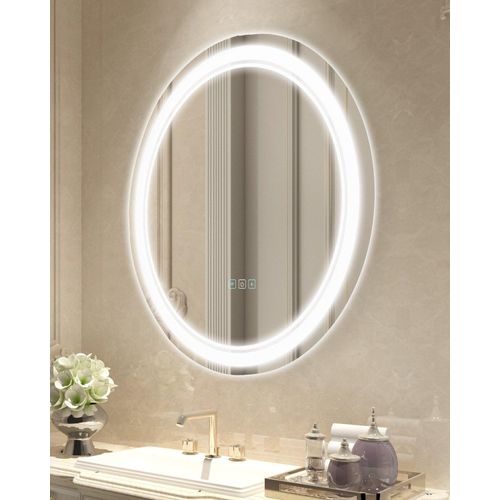 LED Badezimmerspiegel Kosmetikspiegel 3 Farben Wandmontage 60cm Rund