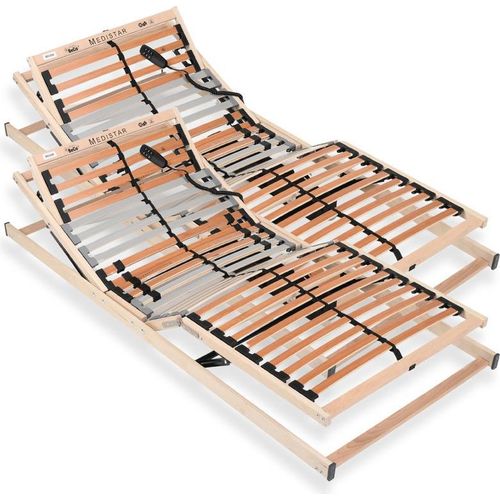 Lattenrost 180x200 cm montiert elektrisch verstellbares Kopf & Fußteil 5 Zonen 28 Latten Belastbarkeit 150 kg Germany Birkenschichtholz