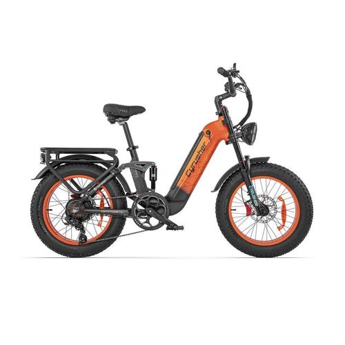 E-Bike Cityrad 20*4 Zoll Elektrofahrrad, 250W 48V20Ah Vollfederung, Shimano 7-Speed