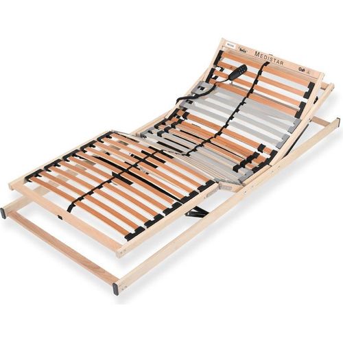 Lattenrost 90x200 cm elektrisch verstellbares Kopf & Fußteil fertig montiert 28 Latten 5 Zonen 150 kg Traglast Birkenschichtholz Germany
