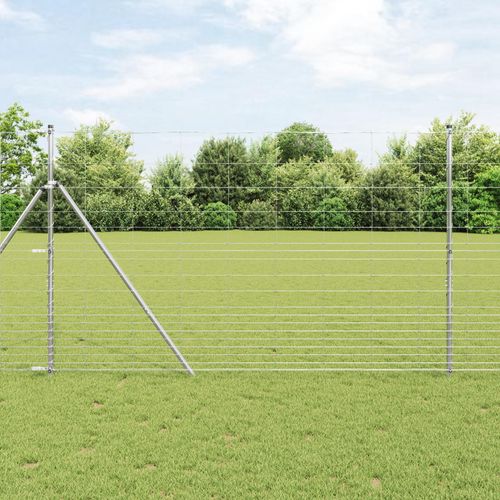 Eleganten-Stil Weidezaun 1.5x25 m Verzinkter Stahl Design Metallzäune Möbel 493314